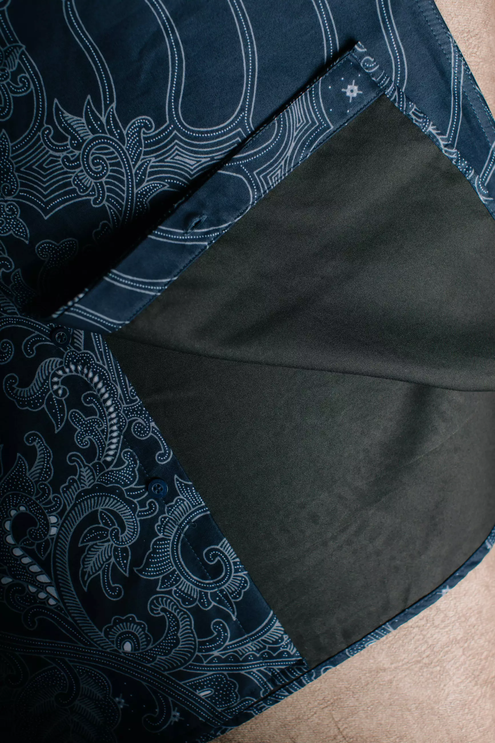 Virata Blue Kemeja Batik Slim fit Tricot Pria Katun