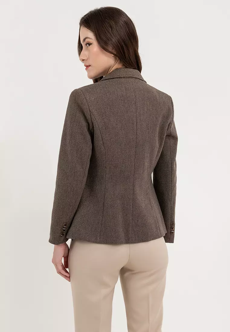 Semi Stretch Woolen Tailored Blazer