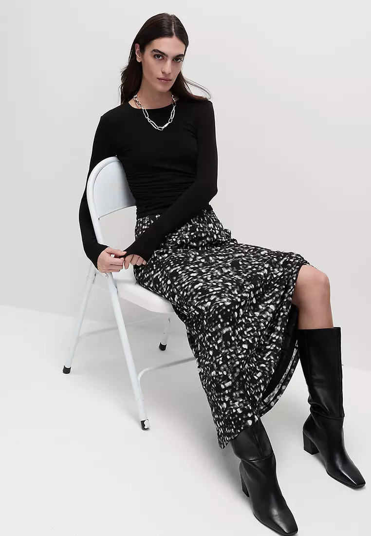 Jersey Printed Midaxi Skirt