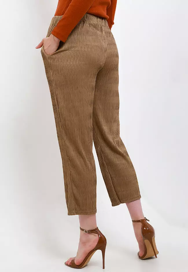Cindy Straight Plisket Pants