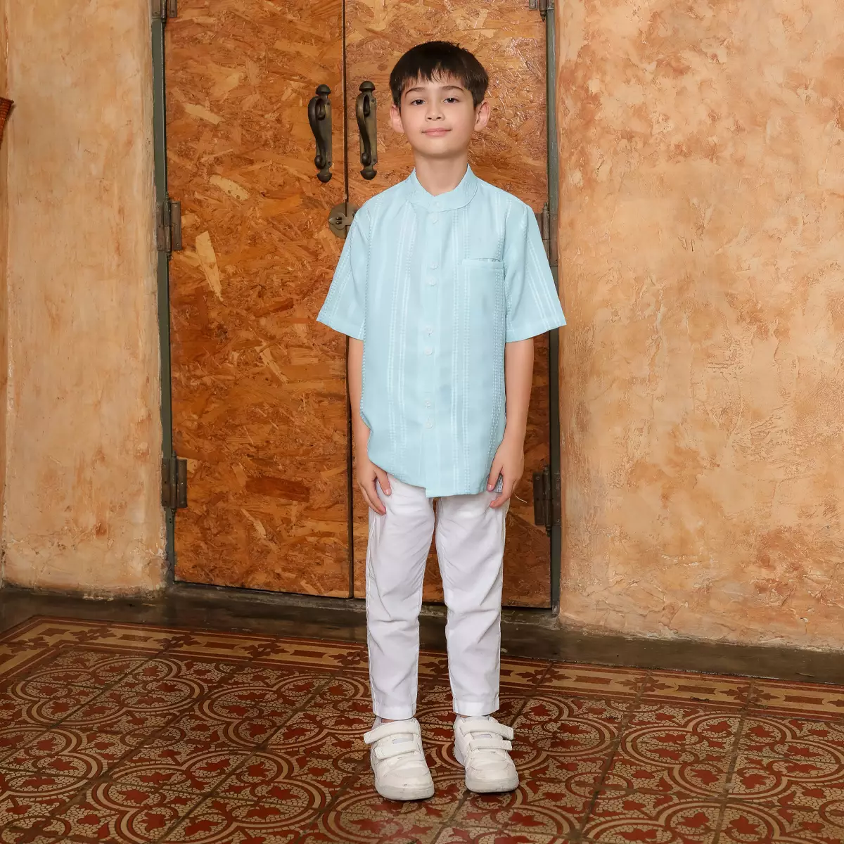 [Raya Collection] ZM Zaskia Mecca - Ruval Sky Blue - Kemeja Anak Pendek - Primadona Series Edisi Lilya Senja - Koleksi Ramadhan Series