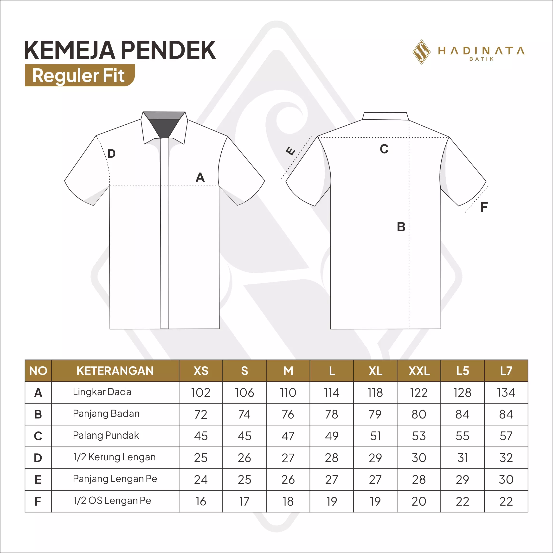 Hadinata Batik Premium Pria Kemeja Pendek Superfine Dewandaru Desvita