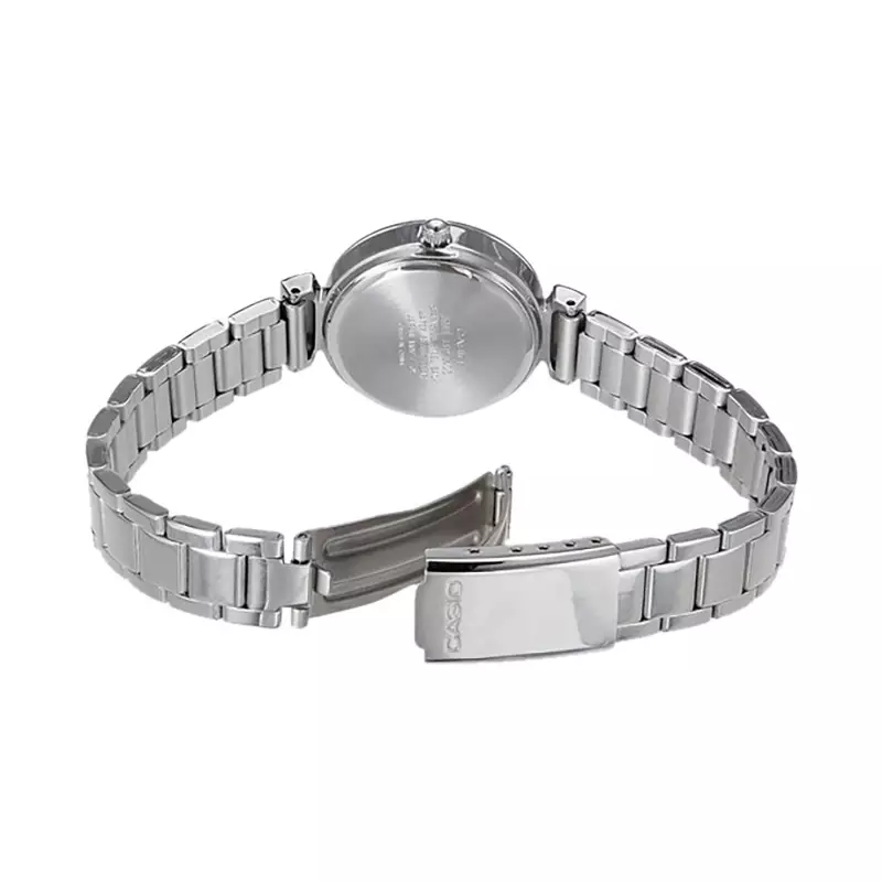 Jam Tangan Wanita Casio General LTP-E407D-4AVDF Enticer Ladies Silver Dial Stainless Steel Band