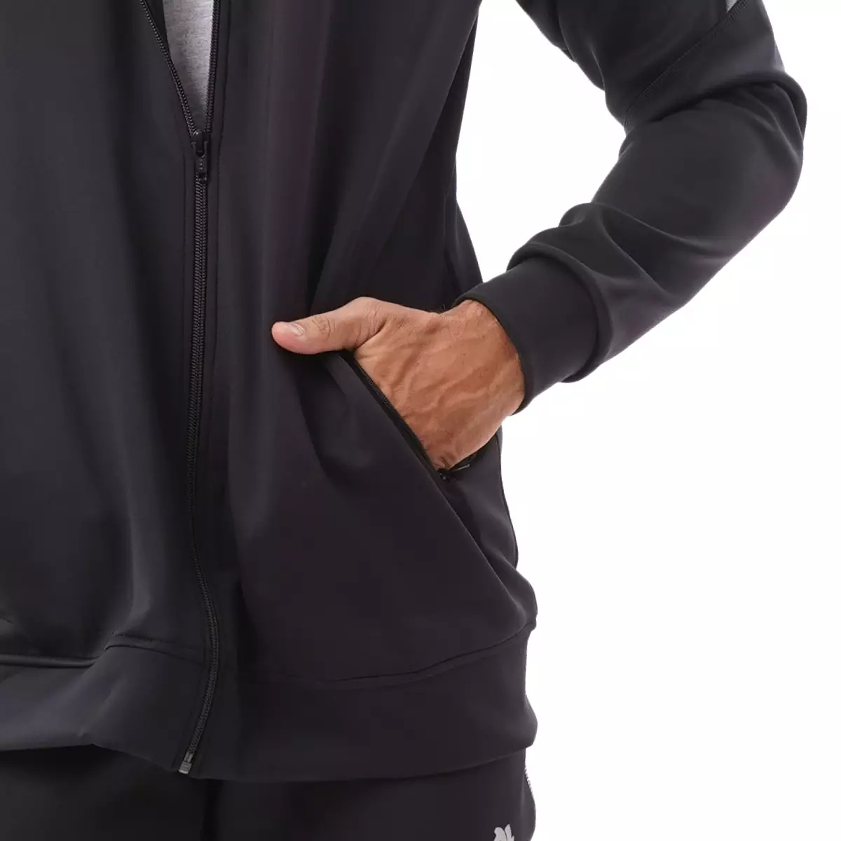 Tiento Jaket Olahraga Resleting Hitam Jacket Turtleneck Sporty Turbo Scuba Black Men