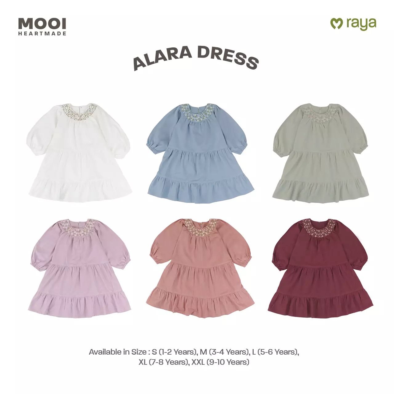 Mooi Dress Anak Gamis Anak Perempuan Raya Collection Alara Dress V1 - Clary Sage