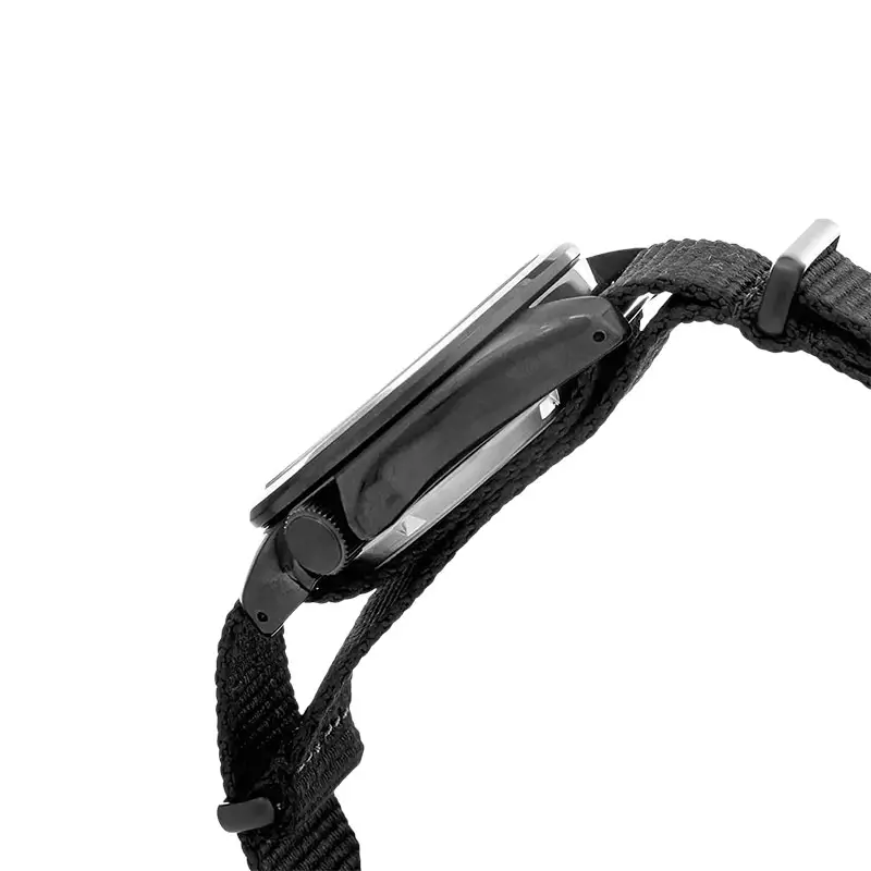 Jam Tangan Pria Seiko 5 Sports SRPE69K1 SKX Street Style Black Dial Black Nylon Strap