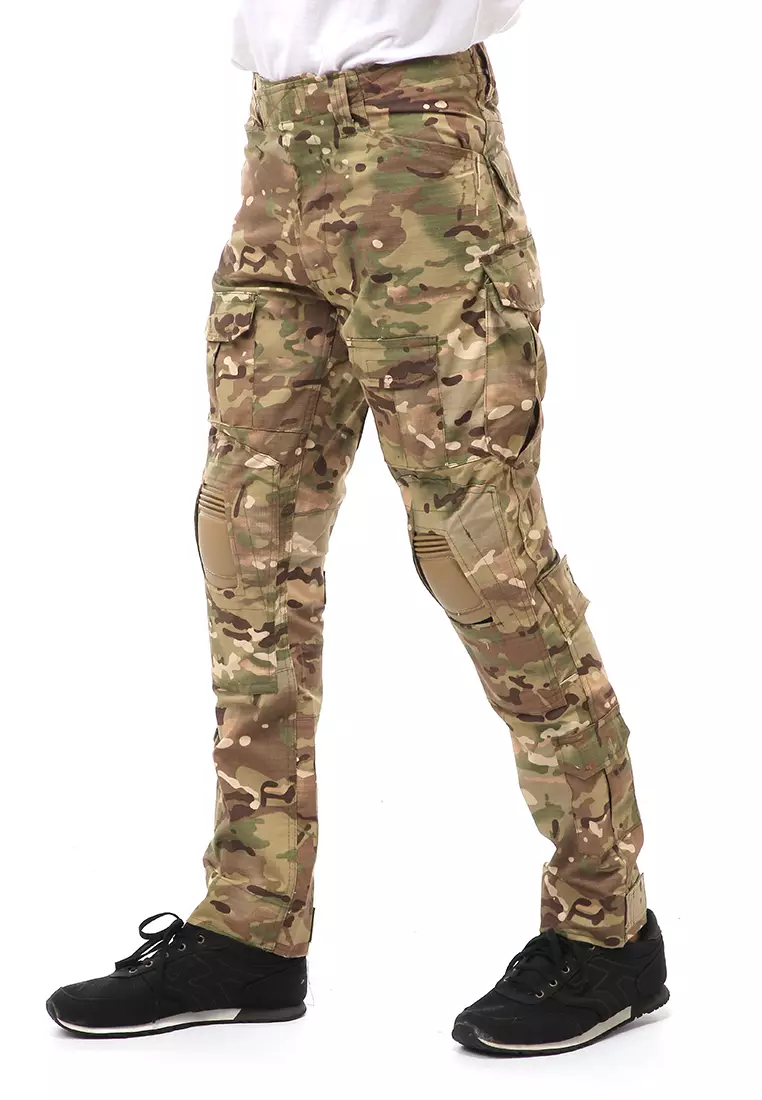 Locko Celana Airsoft Paintball Military Pants With Protector Material Abrasion Resistant Fabric ORIGINAL - Comouflage