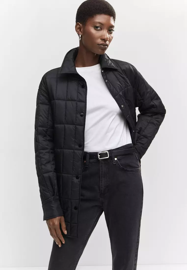 Buy Mango Shirt Collar Quilted Anorak 2024 Online ZALORA Singapore