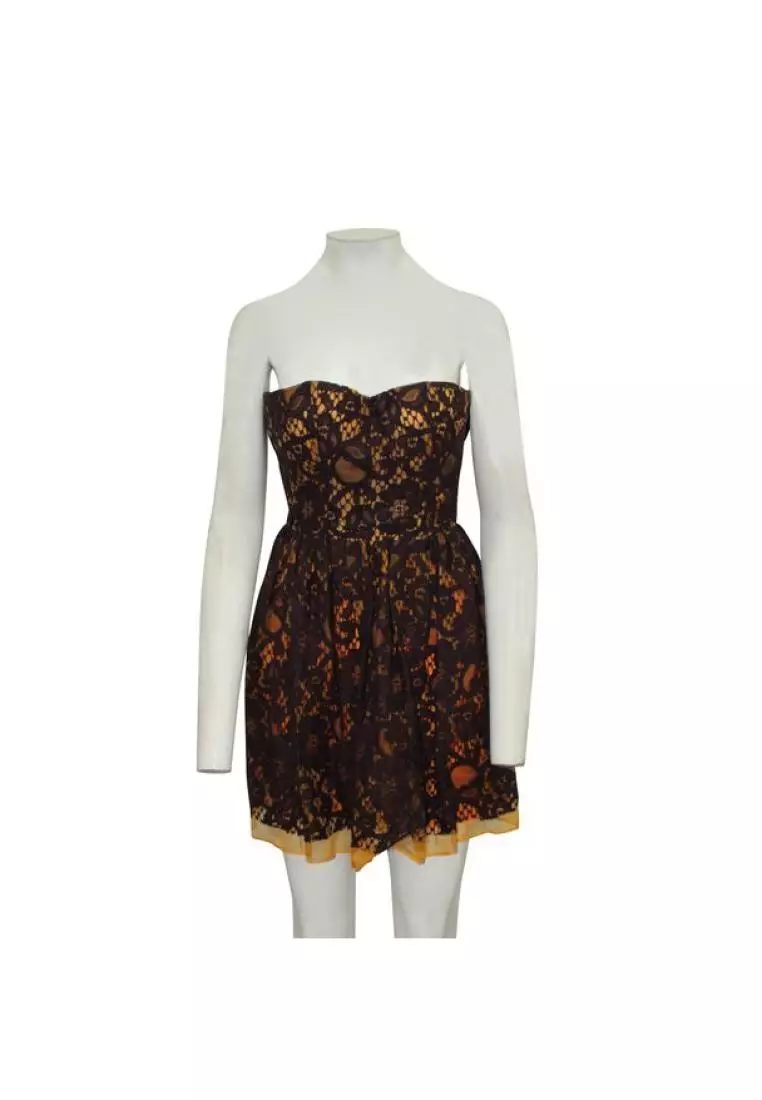 Purple and black lace dress sale