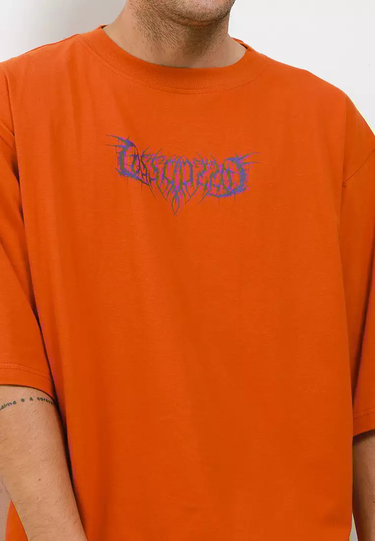 Ossu Oversize Tshirt Logo Metal font Handwriting