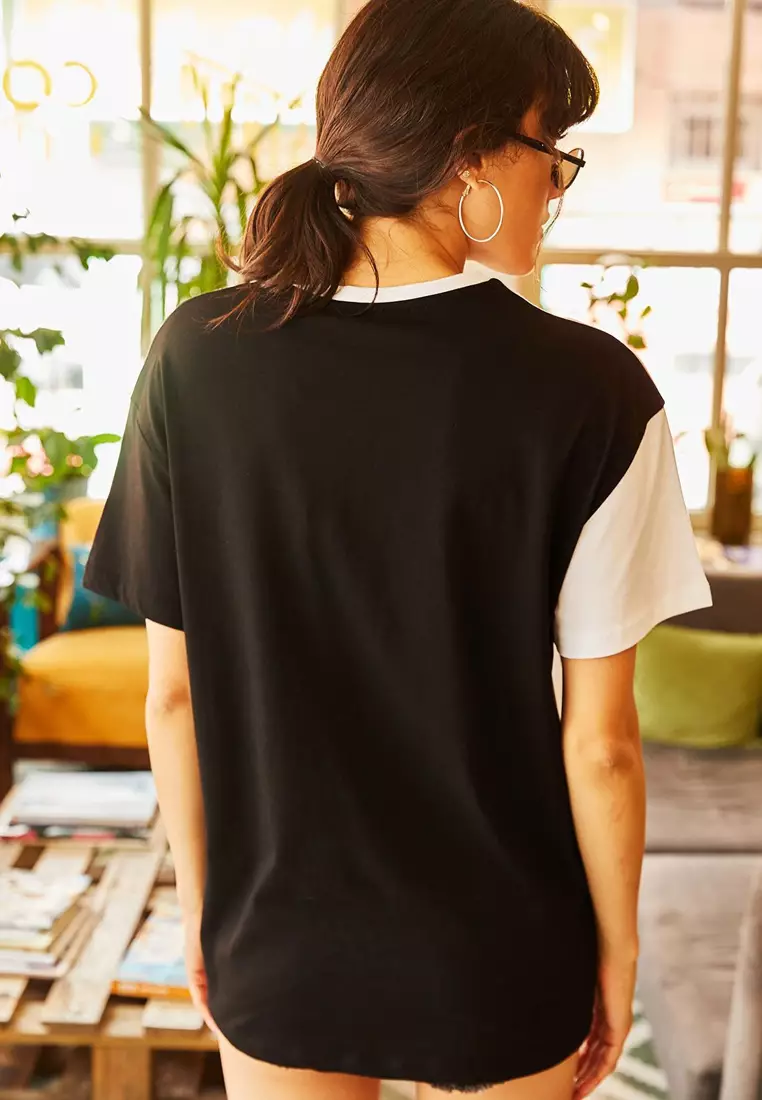 Asymmetric Block T-Shirt