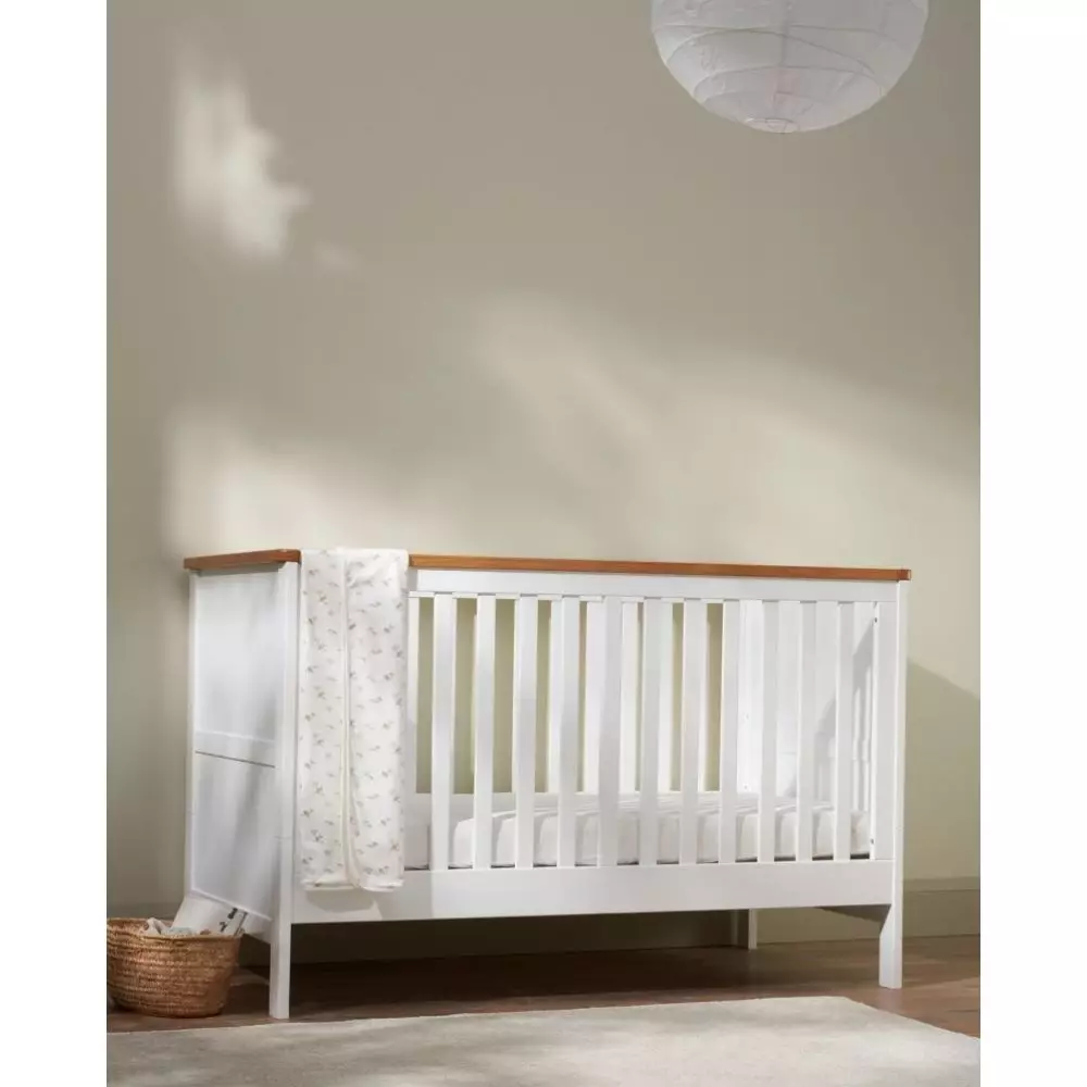 Mothercare Lulworth Cot Bed White/Pine - Tempat Tidur Bayi