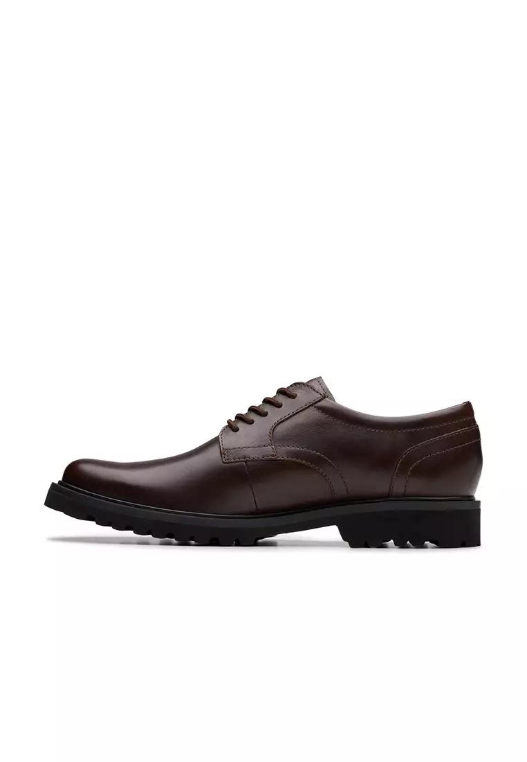 Mens Berwick Lace Derby Shoes - Brown Leather