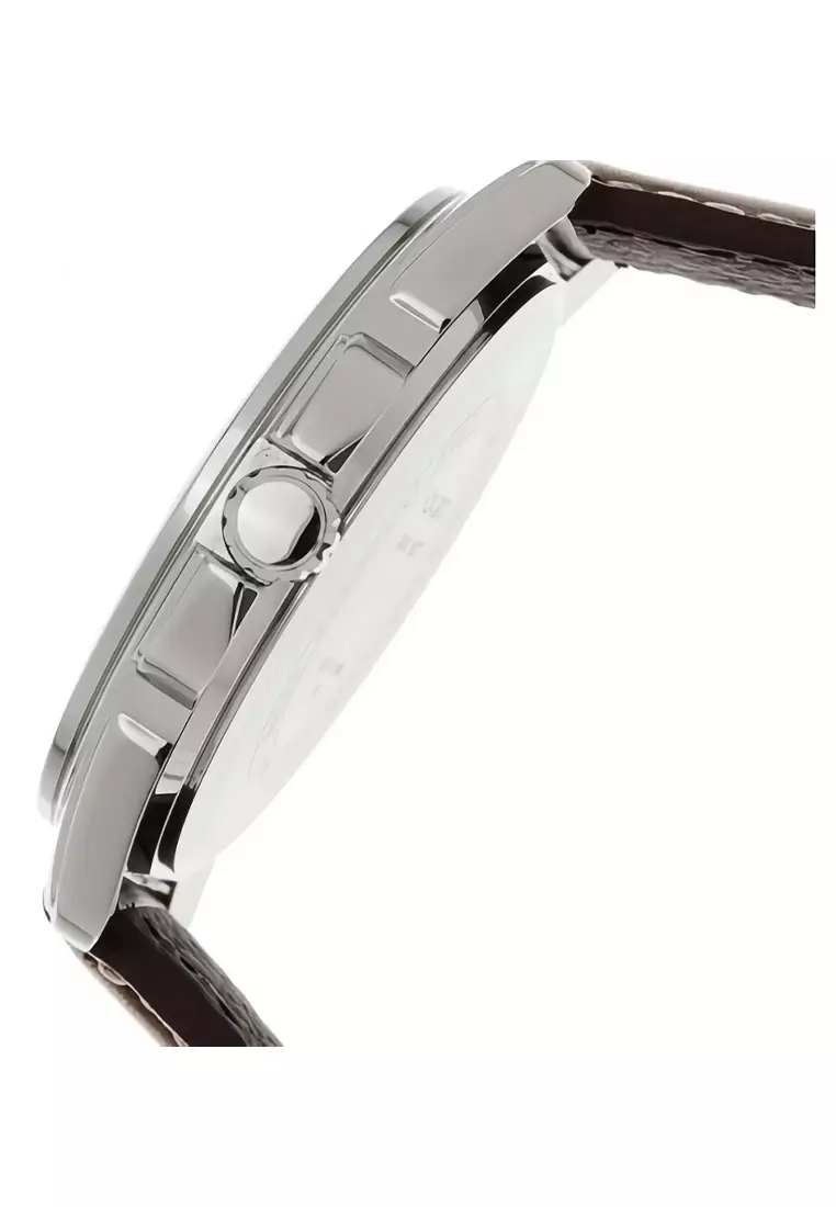 Casio - Jam Tangan Pria - Silver - Brown Leather Strap - MTP-1314L-7AVDF