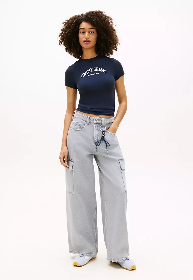 商標修身圓領T恤 - Tommy Jeans