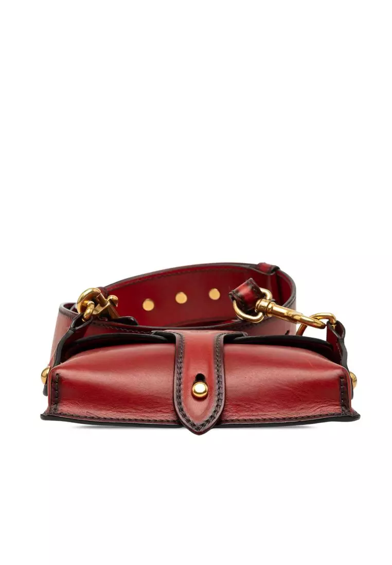 Pre-Loved Dior Mini Leather D Bee Saddle Bag