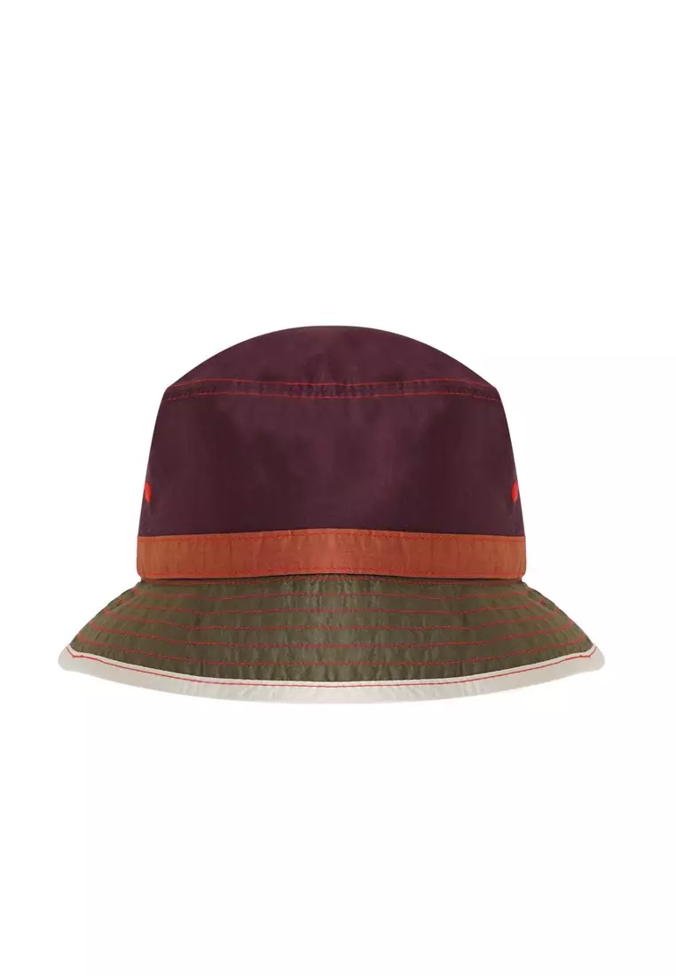 Three2nd Bucket Hat Logo Army Maroon C010124