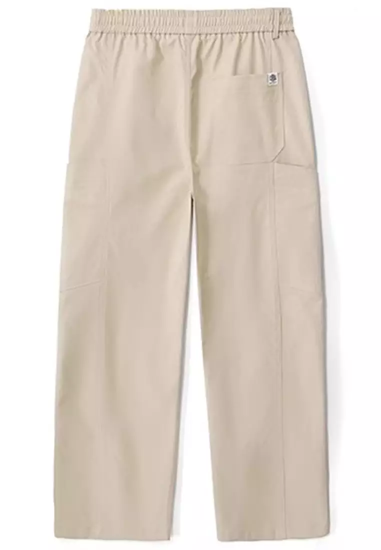 抽繩休閒寬腿褲