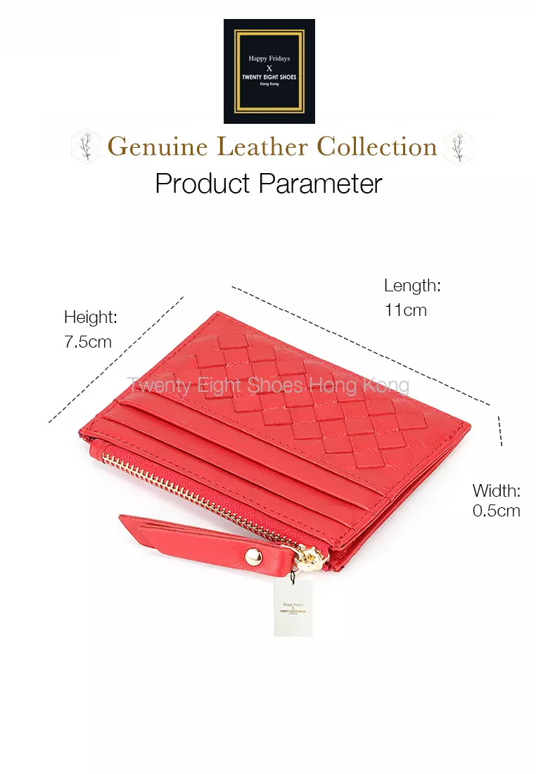 Weave Sheepskin Card Holder & Zip Purse JW YT-8809