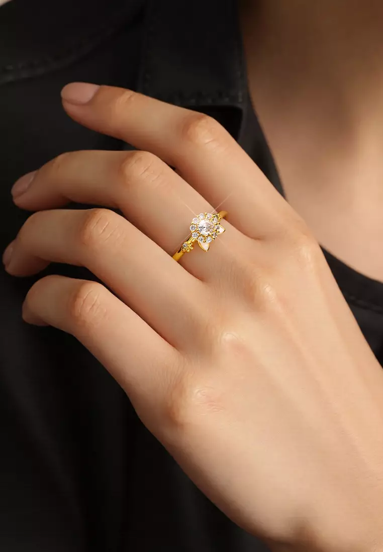 Cincin Wanita Korea Dapat Diputar Style Titanium Cincin Cewek Original Rings Kotak Indah