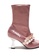 House of Avenues pink Ladies Satin Ruffle Ankle Bootie 5348 Pink 01472SHF1D8663GS_7