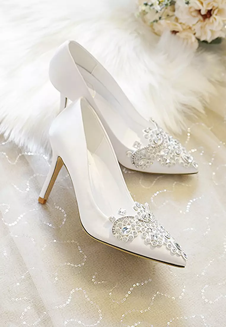 Buy Twenty Eight Shoes VANSA 9cm Rhinestone Satin Wedding High