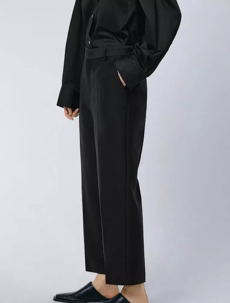Straight Cut Ankle-Length Pants