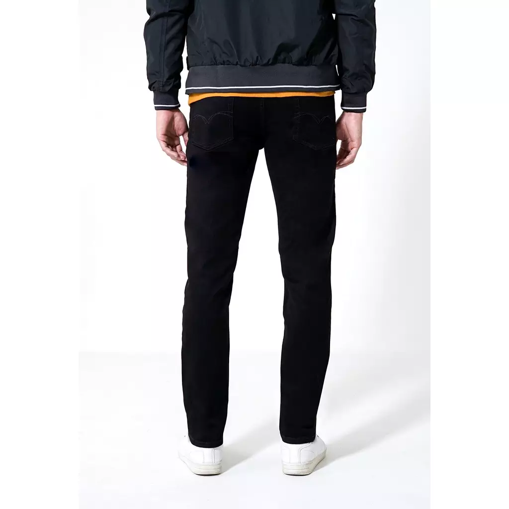 TRIPLE Celana Jeans Stretch Slim Fit Super Black