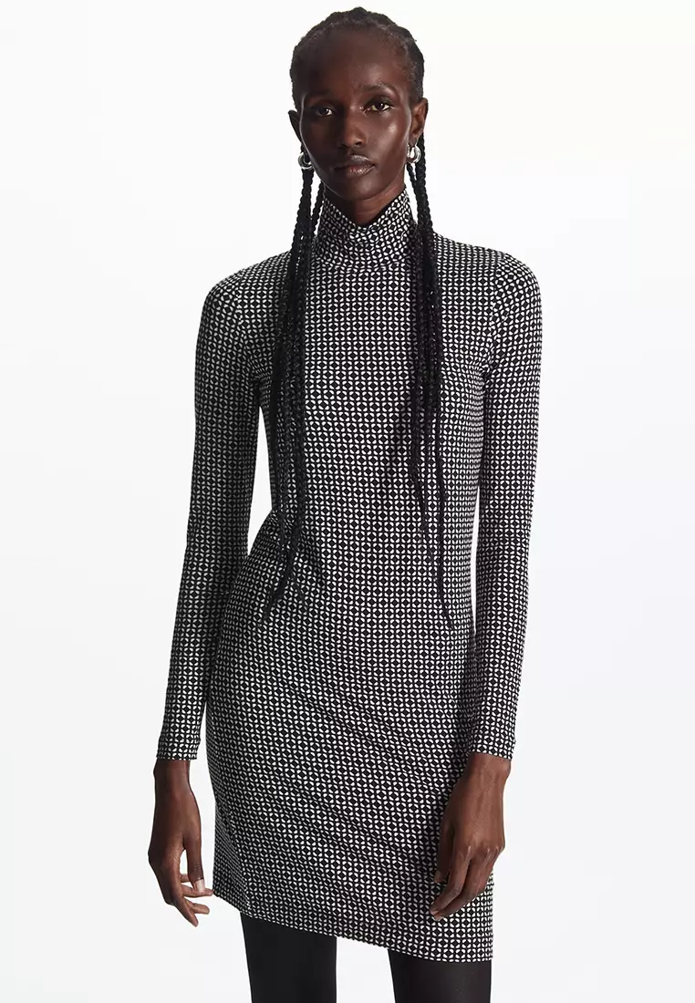 Polo neck discount mini dress
