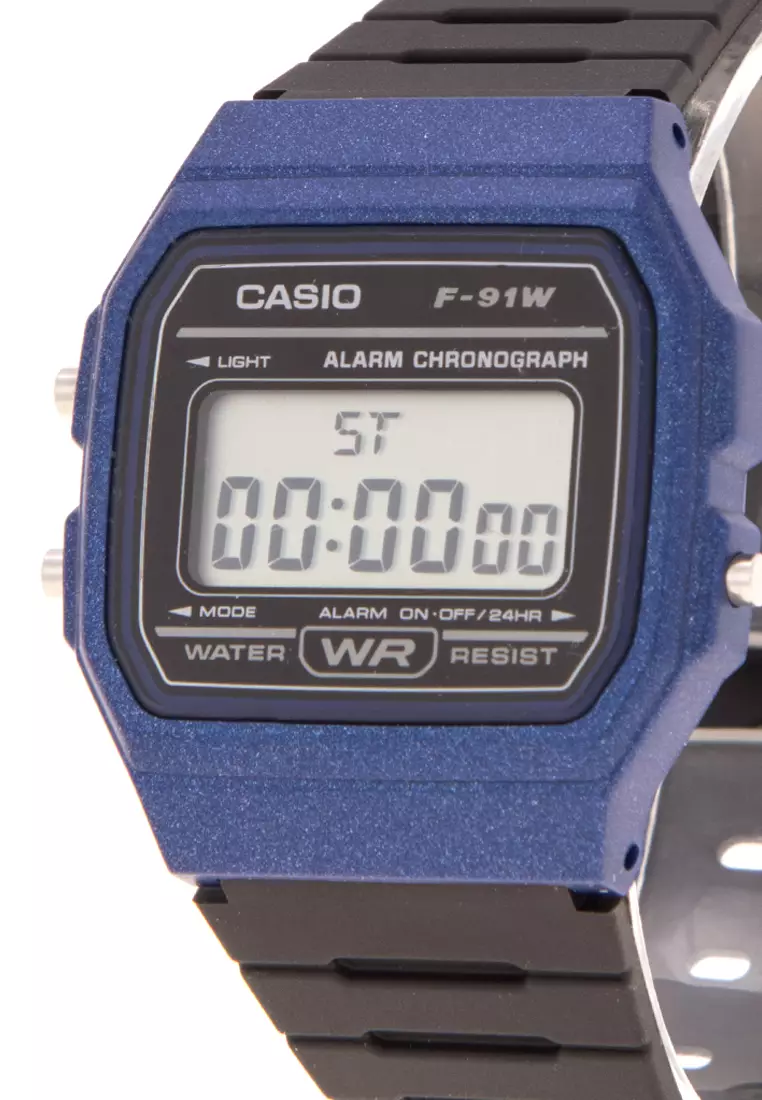 Jam Tangan Digital F-91WM-2A Hitam Biru