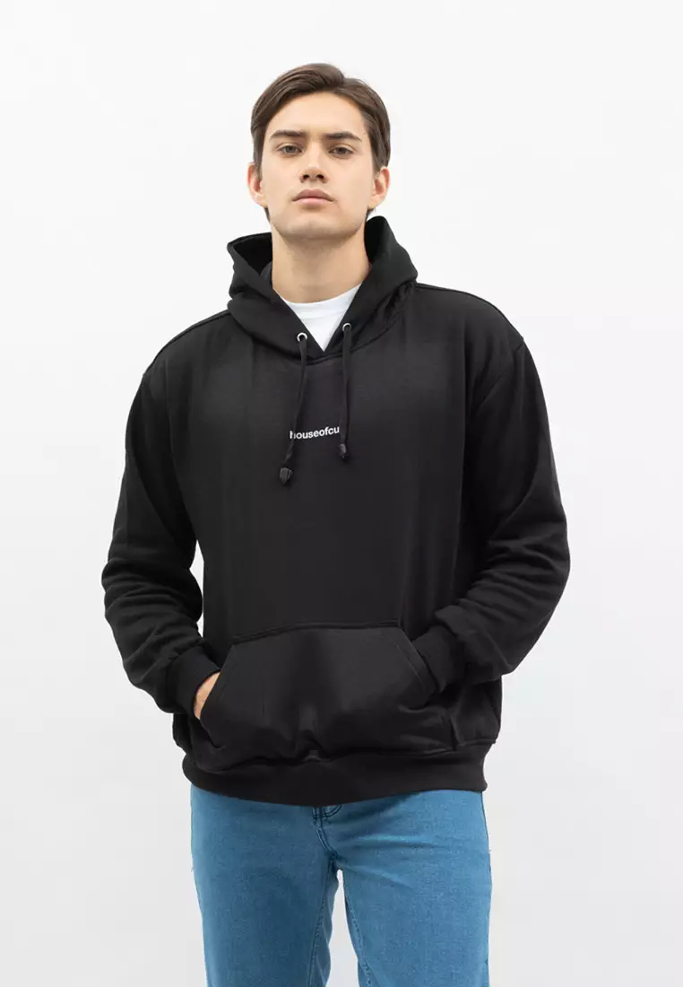 Houseofcuff Jaket Jumper Hoodie Sweater Hitam Motif Peta Indonesia