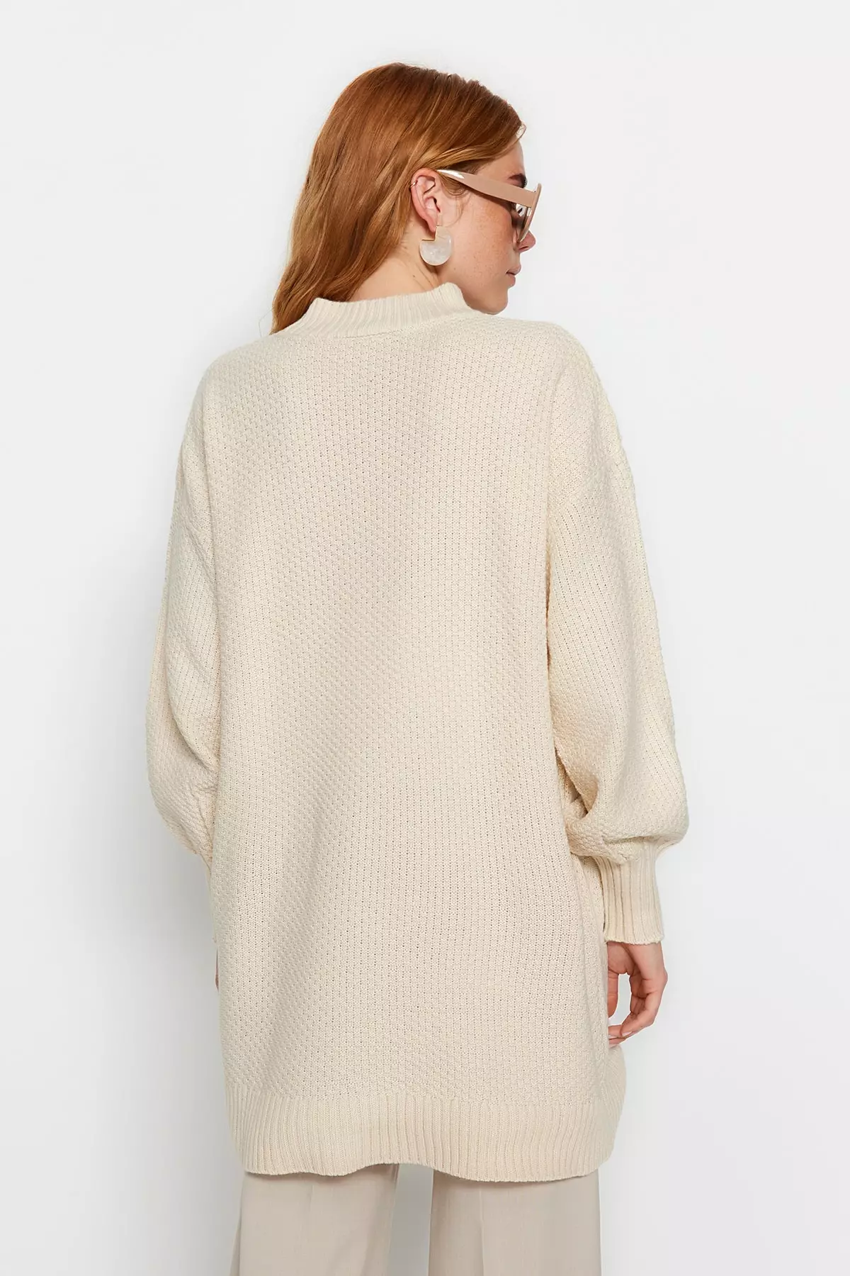Honeycomb Pattern Knitwear Sweater