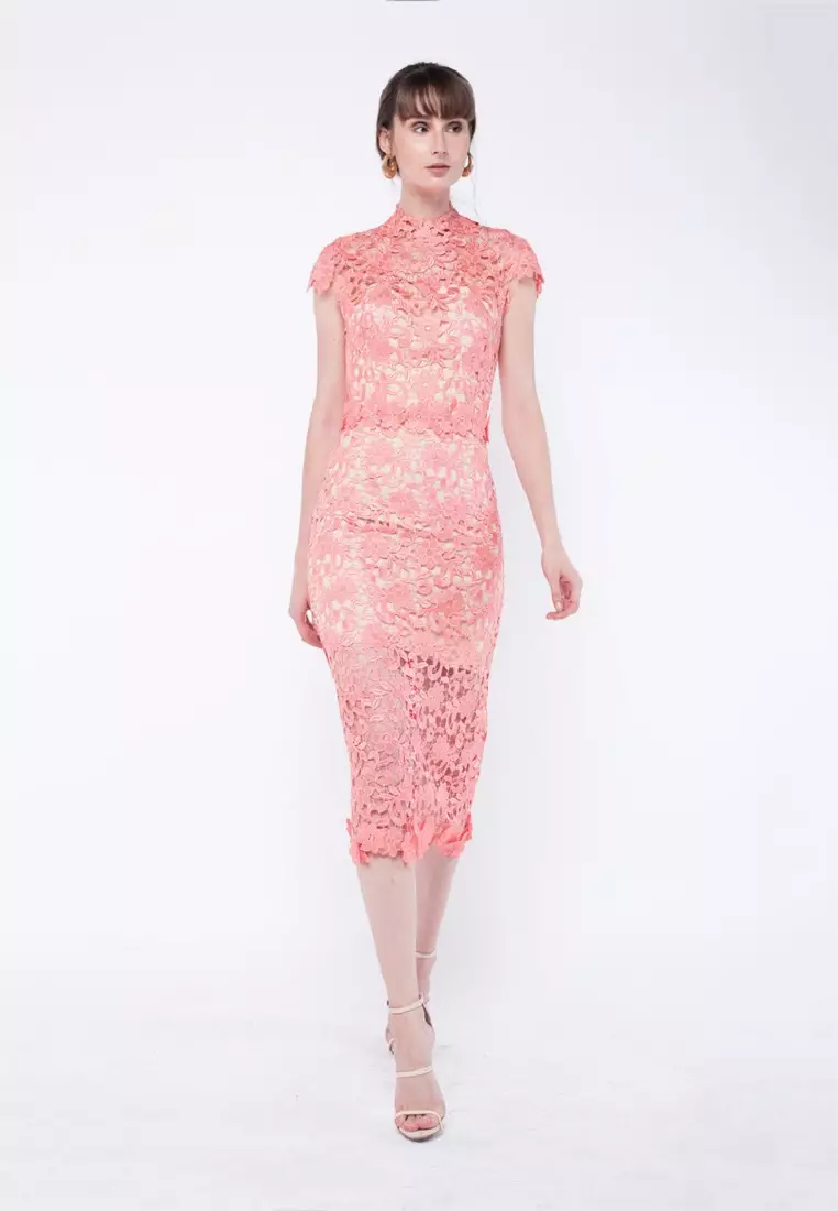 Buy MARIKIT Brea Lace Dress Peach 2024 Online ZALORA Philippines