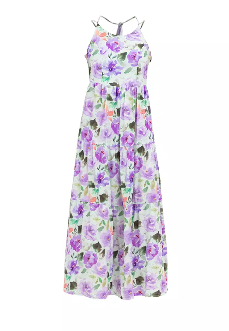 Lara Tie Back Tiered Dress