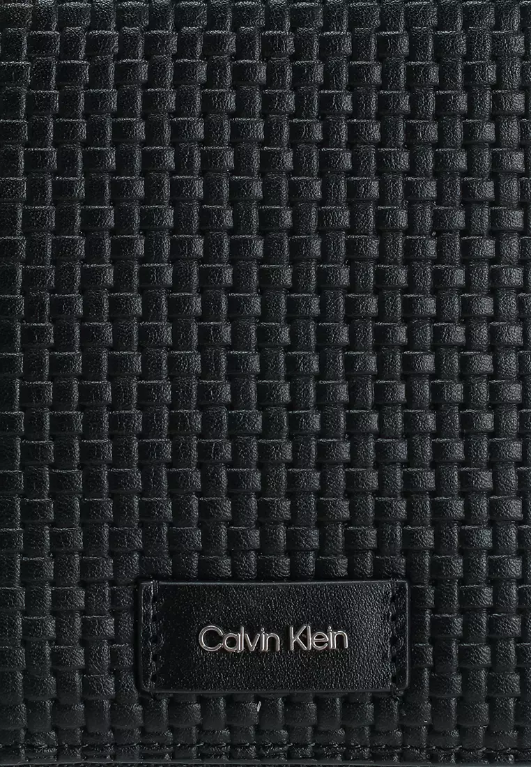 Embossed Woven Zip Billfold Wallet - Calvin Klein Accessories