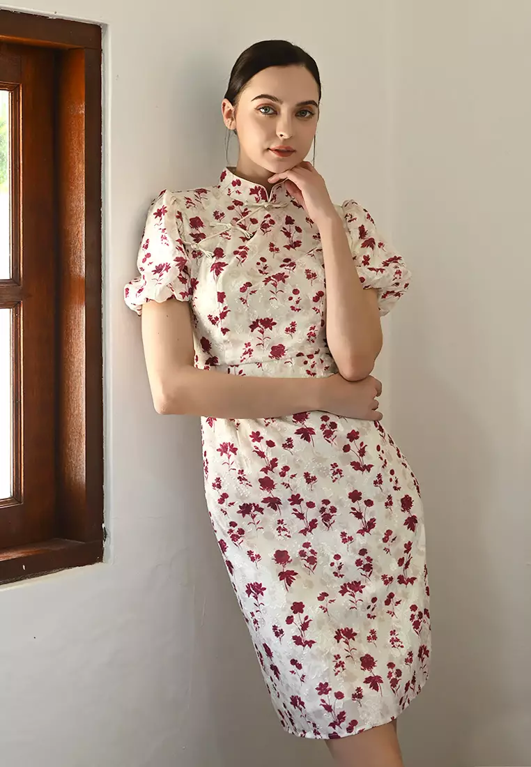 旗袍迷你连衣裙