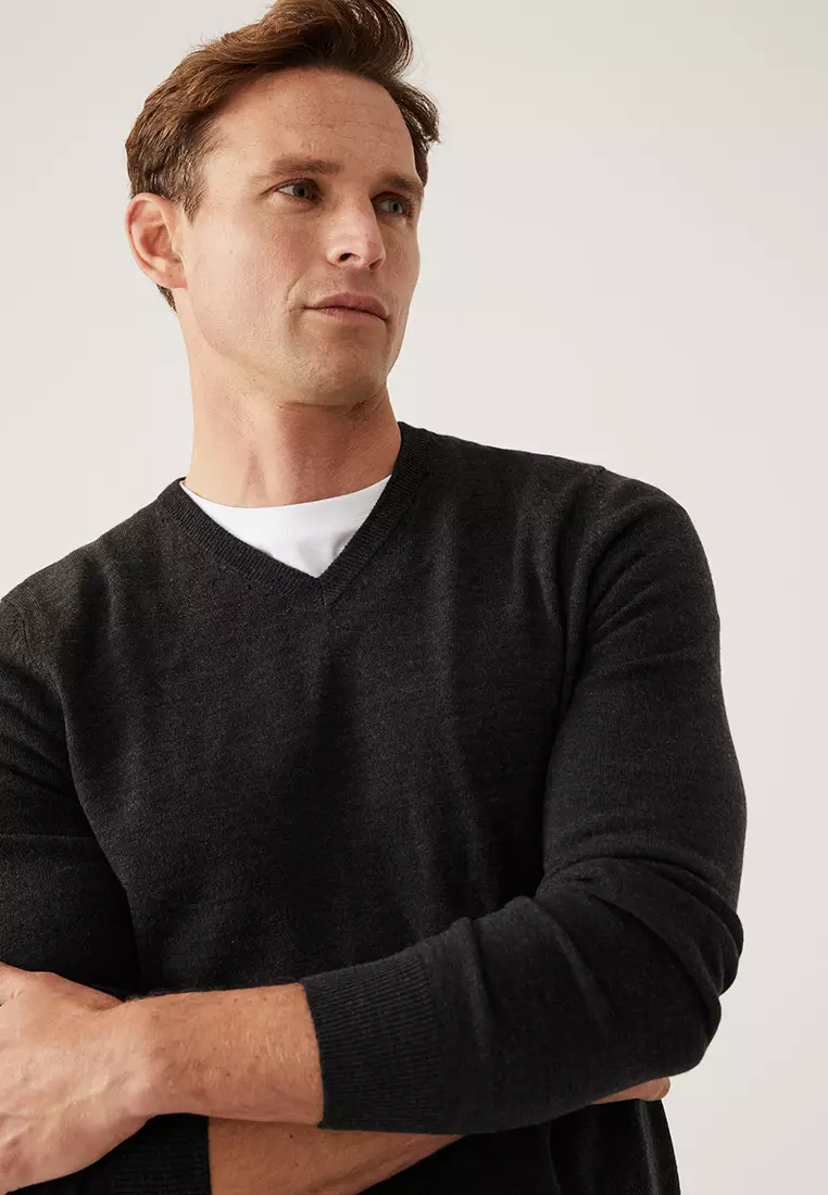MARKS SPENCER M S Cashmilon V Neck Jumper T30 7035M 2024 Buy