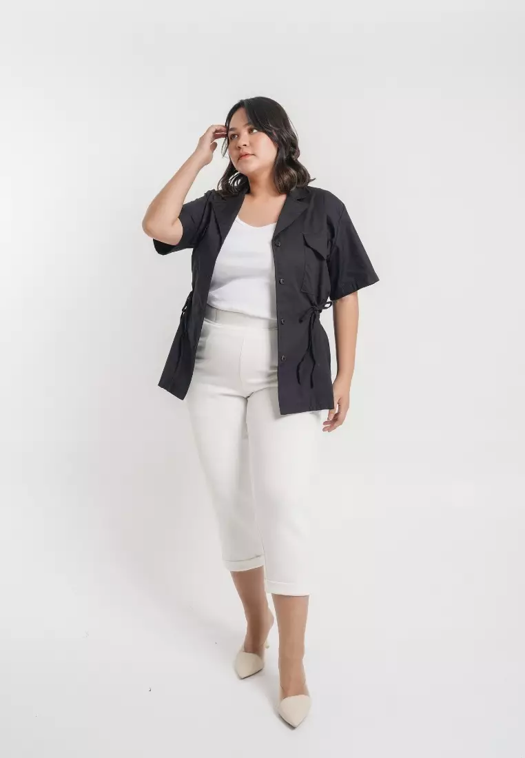 Plus Size Outer Top Blazer Naomie Black
