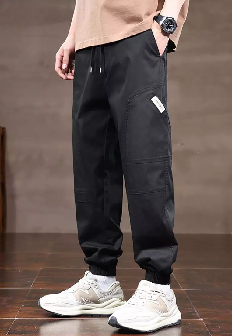 抽繩休閒束腳褲