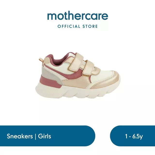 Mothercare Pink Panel Trainers - Sepatu Anak Perempuan (Pink)