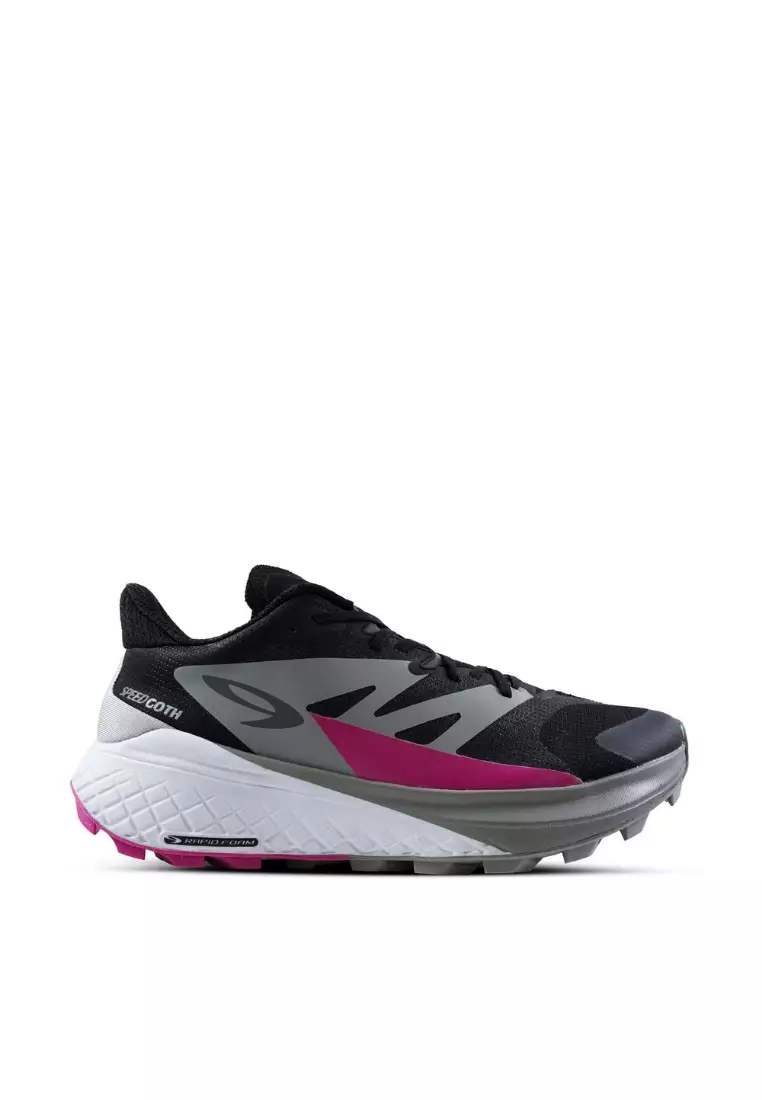 910 Nineten YUZA SPEEDGOTH Sepatu Trail Running - HITAM/BIRU MUDA/MERAH STABILO