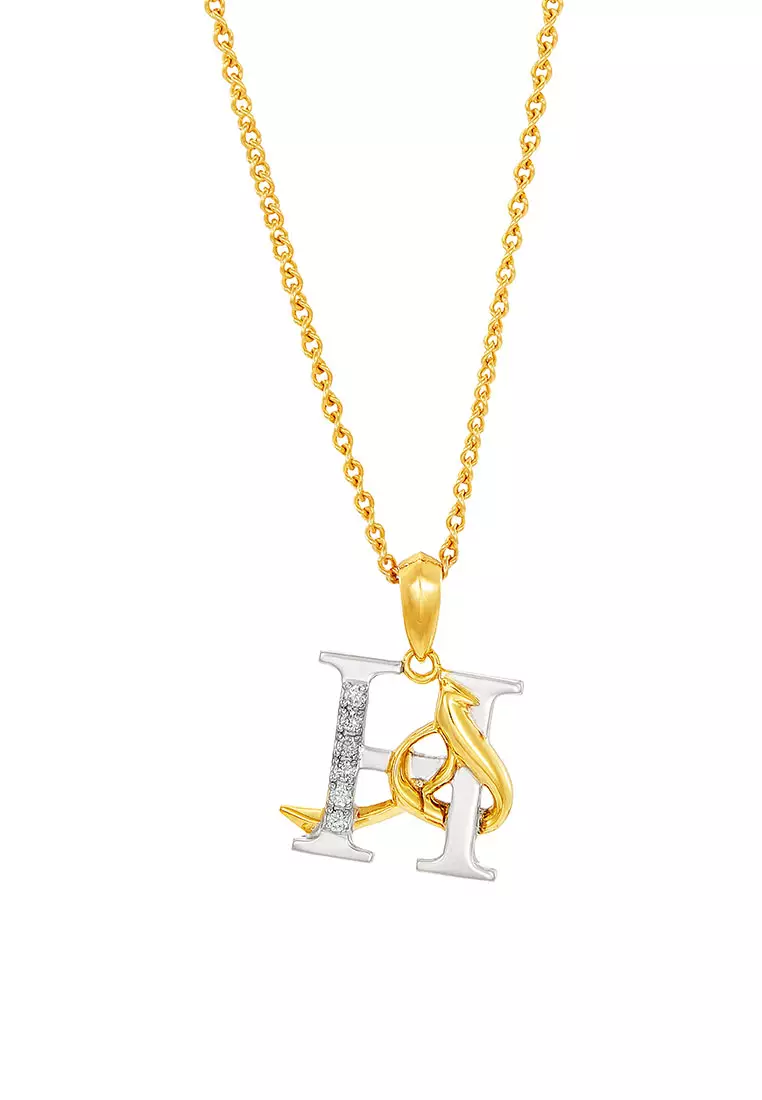 HABIB TULUS | Diamond Necklace in 375/9K Yellow and White Gold (Alphabet) 560710724(H-HA)-YG