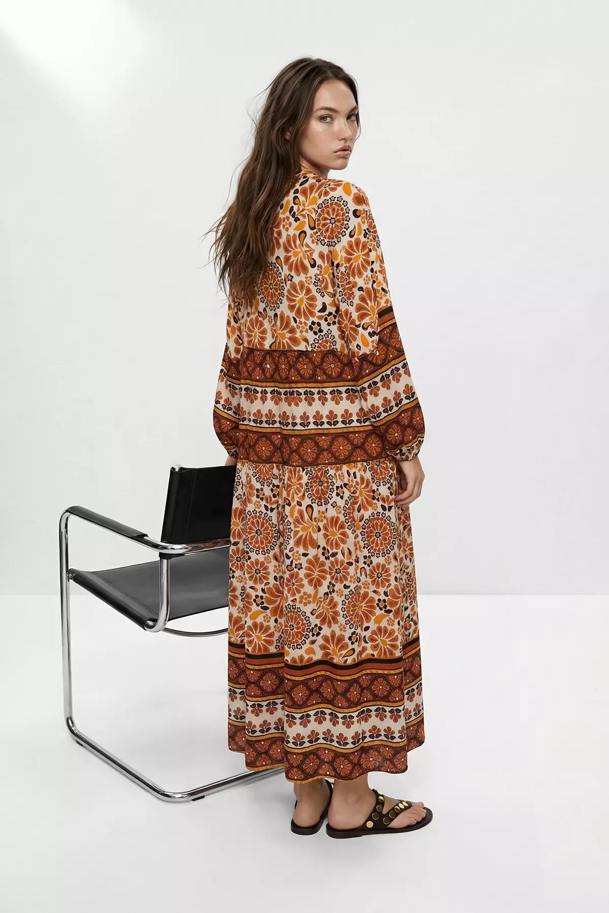 Tan Unlined Ethnic Woven Dress&Jumpsuit Shally Hijab Dress Tctss24Eb00221