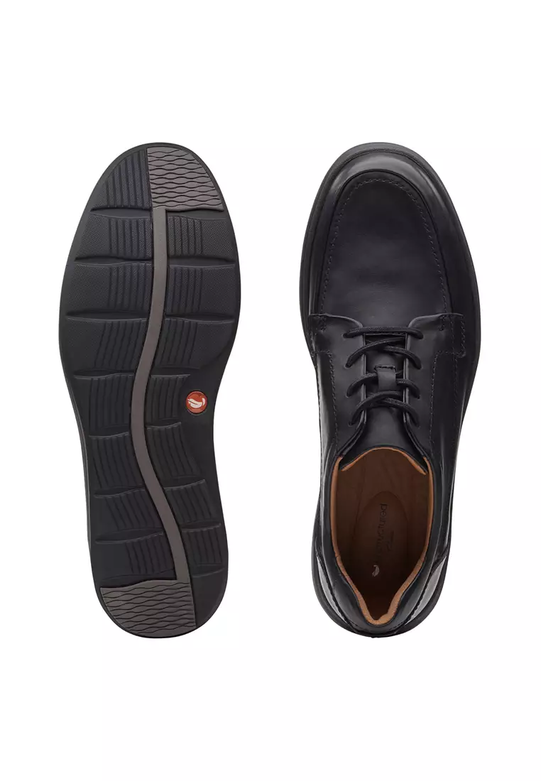 Mens Un Abode Ease Slip On shoes - Black Leather