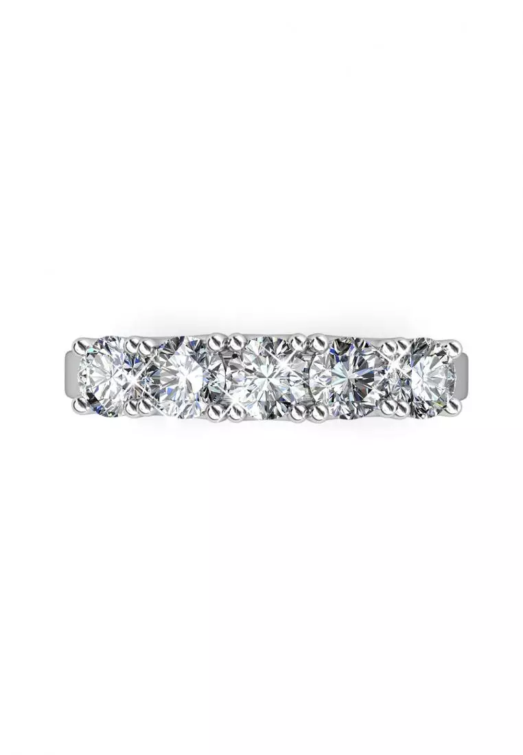 Queen's Ring WG - Cincin Crystal by Her Jewellery