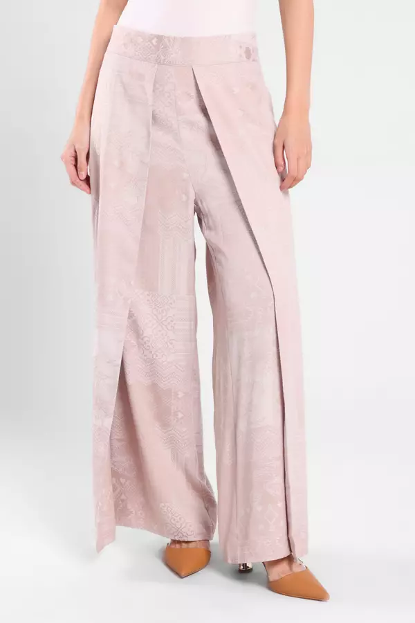 Minimal - Kirana - Celana Panjang Rileks - Beige Warna Beige