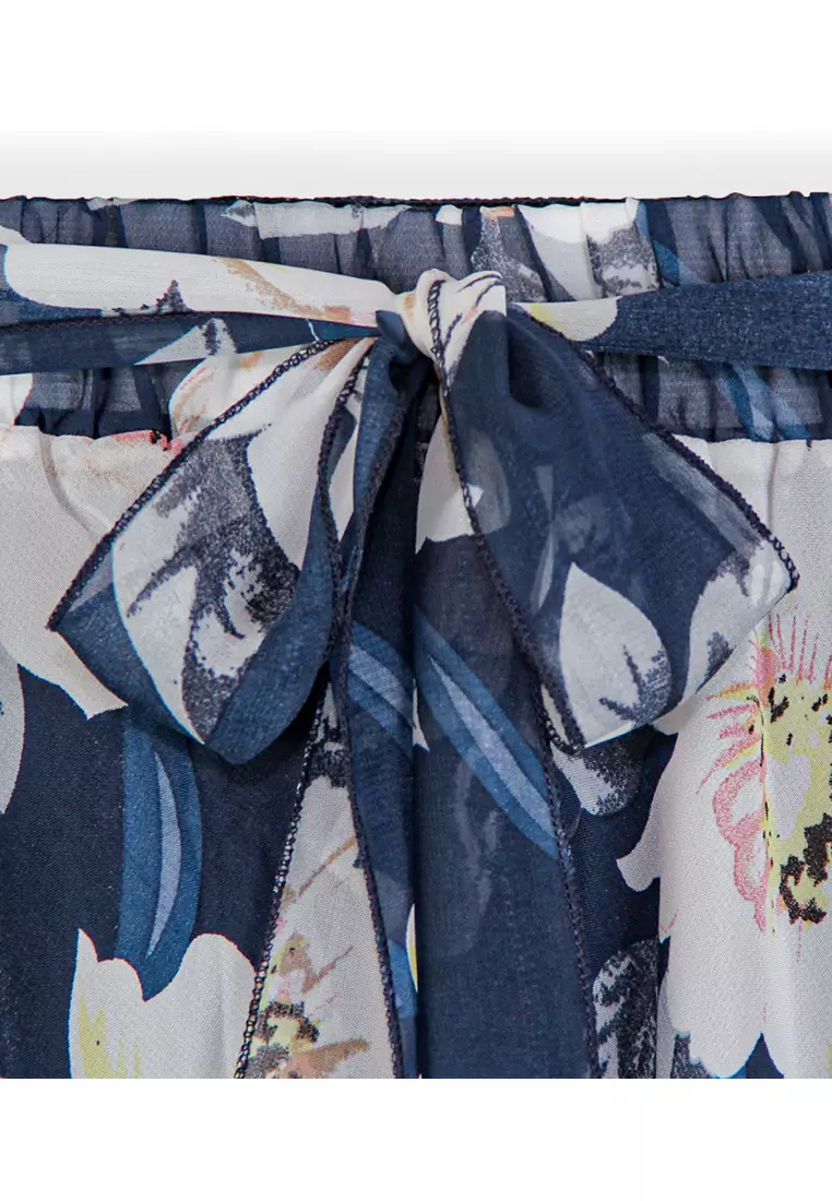 碎花雪紡半身長裙 QW-JR2221