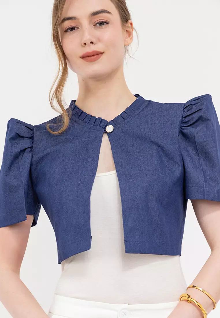 AMANI Denim Filipiniana Bolero