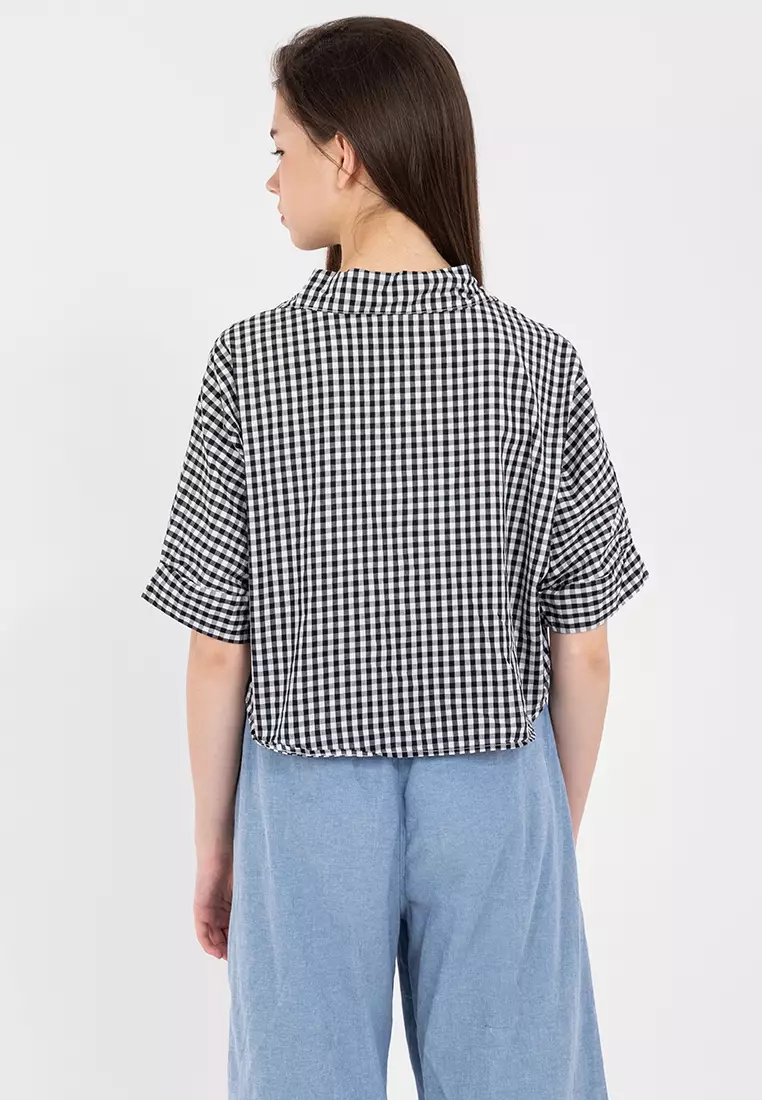 Cassandra Crop Polo Top