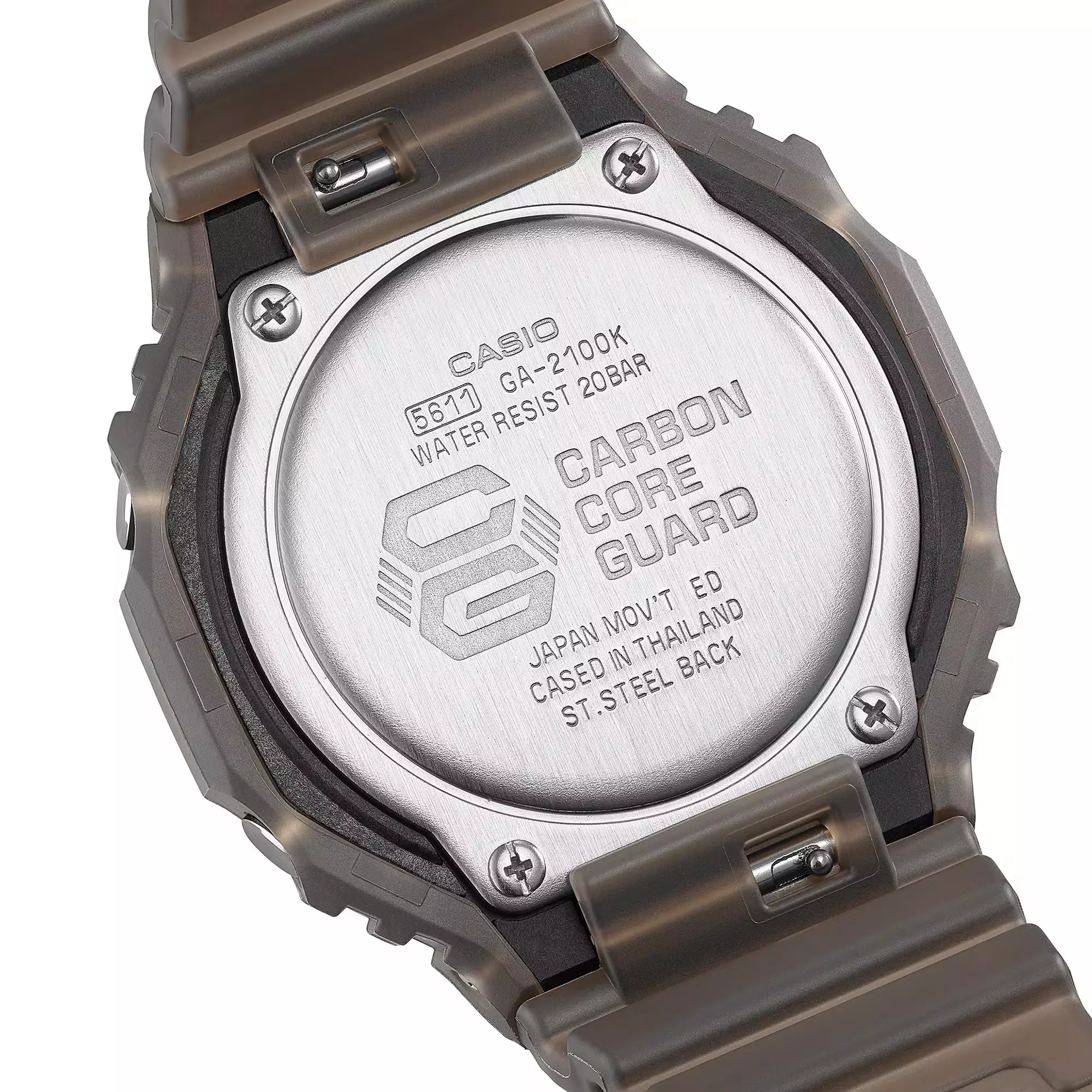 Casio G-Shock - Jam Tangan Analog Digital Pria - Black Dial - Brown Resin Case & Band - GA-2100K-5A